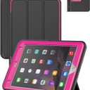 SEYMAC for iPad mini 5 / Mini 4 Case 7.9", Sturdy Heavy Duty Shockproof Protection Folio Stand Case with Smart Cover Auto Sleep/Wake for iPad mini 5th / 4th Generation, Rose