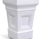 Step2 Atherton Square Planter, Large Planters for Outdoor Plants, Gardening and Flower Pot for Patio or Porch, Efficient Drainage, Durable Plastic, Classic White (15.25"D x 15.25"W x 24"H)