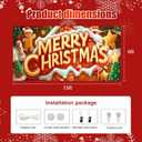 Merry Christmas Garage Door Banner 13x6ft Gingerbread House Candy Theme Backdrop Christmas Decor Winter Door Cover Banners for Outside Garage Wall Covering for Party Garage Decorations