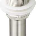 Bathroom Faucet Vessel Pop Up Sink Drain, Brushed Nickel with Overflow (Small Popup Cap)