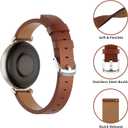 2 x Compatible with Garmin Lily 2 Watch Band, 14mm Leather Band Replacement Adjustable Wristband for Lily 2 Active Smartwatch Women Dressy