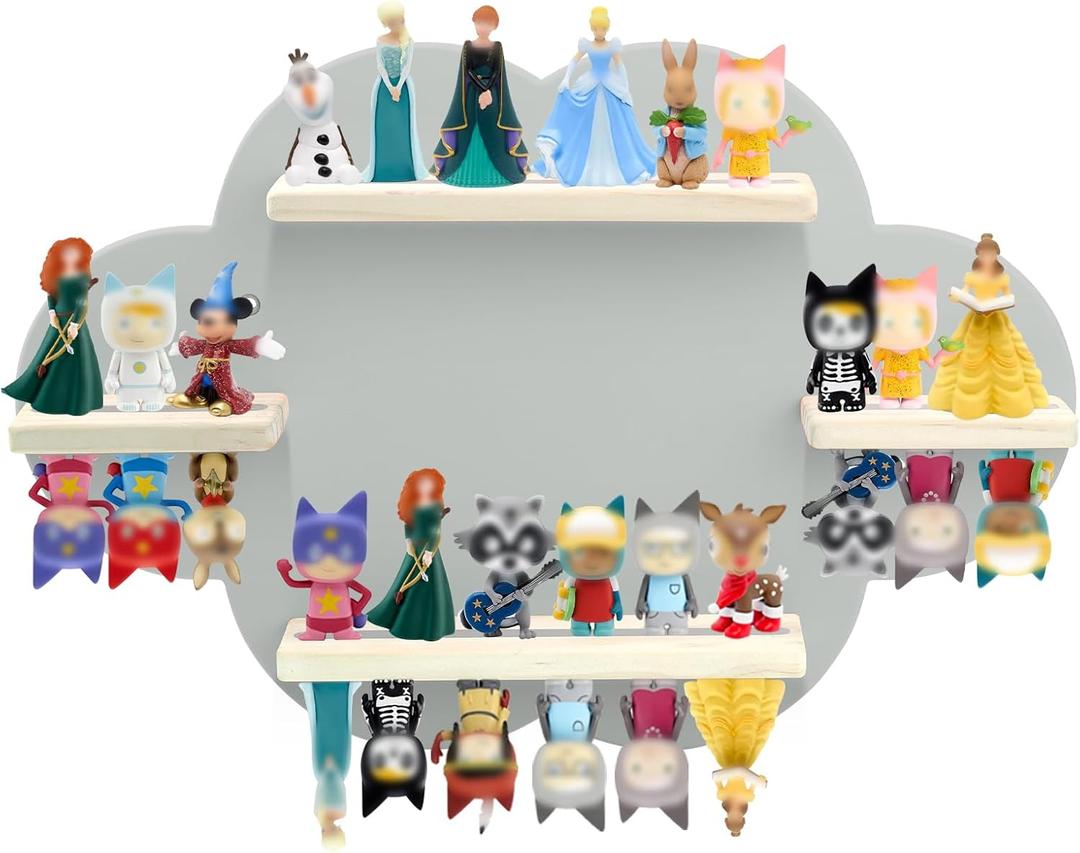 for TonieBox and Tonie Shelf Cloud,Tonies Storage for 12-20 Tonie Figures Characters Magnetic Wall Shelf for Tonies Toniebox, Charging Station (Grey-Without Box Holder)