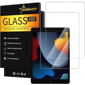 2 Pack Screen Protector for iPad 10.2, Tempered Glass Film Compatible with iPad 9th Generation 10.2 Inch 2021/2020/2019 Anti-Scratch Sensitive Dropproof Screen Protector for iPad 8th/7th Gen