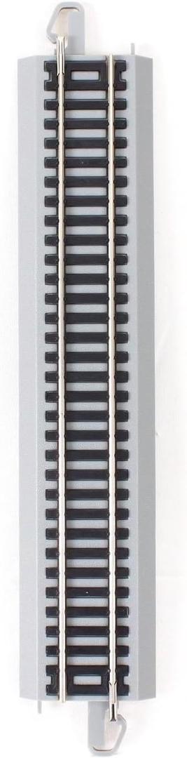 Bachmann Trains - Snap-Fit E-Z Track 9 Straight Track (4/card) - Nickel Silver Rail With Gray Roadbed - HO Scale, 8
