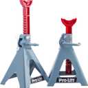 Pro-Lift Heavy Duty 6 Ton Jack Stands Pair - Double Locking Pins - Handle Lock and Mobility Pin for Auto Repair Shop with Extra Safety