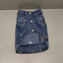 Jean Jacket, Blue Denim Lapel Vest Coat T-Shirt Costume for Small Medium Dogs Cats, Cute Girl Boy Puppy Clothes, Comfort and Cool Apparel, Machine Washable Outfits (XL, Blue)