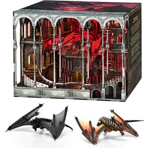 Book Nook Kit, DIY Miniature House Kit Dollhouse Kit for Adults Mini Tiny House Kit with Building Model Kit Crafts Creative Gift for Boys Girls (Ember Castle)