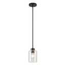 KLSS Black Pendant Lights Kitchen Island - Seeded Glass Pendant Light Fixture Multiple Stems Rods 3 Units 12 Inch 3 Units 4 Inch (1 Pack Black Seeded Downrod)