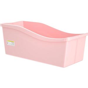 Multi-Functional Dog Bathtub with Drainage Hole,Portable Pet Shower Basin Foldable Pets Bathtub,Bathing Tub for Medium and Large Dogs (Pink)