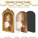JINHUANG Vintage 4x6 Picture Frame with Flower Antique Gorgeous Tabletop and Wall Mounted Photo Frame with High Definition Glass Front Cover for Home Decor, Photo Gallery, Vintage Gold Color