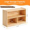 Sosola Rubber Wood Corner Cabinet, Kids Toy Storage Shelf, Bookshelf Storage Rack for Kids Bedrooms, Playrooms, Nurseries and Classrooms (Corner Bookcase)