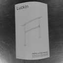 LuckIn 5-Step Handrail for Outdoor Steps, Porch Railing Outdoor, Wrought Iron Handrail for 4 to 5 Steps, for Concrete Steps and Wooden Stairs, Easy Installation & Adjustable Height, Black