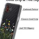 Unov Case Compatible with Galaxy XCover7 Pro 5G Clear with Design Soft TPU Shock Absorption Slim Embossed Pattern Protective Back Cover 6.6 inch (Flower Bouquet)