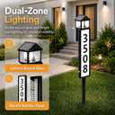 Solar Address Sign for Outside, Lantern-Style Solar Powered House Number Sign with Stake, 3 Lighting Modes, LED Illuminated Address Plaque Waterproof for Yard Lawn Garden, 36 Inches Height