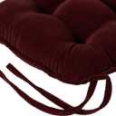Greendale Home Fashions Large Reversible Corduroy 2-Piece Rocking Chair Cushion Set, Sangria 2 Count