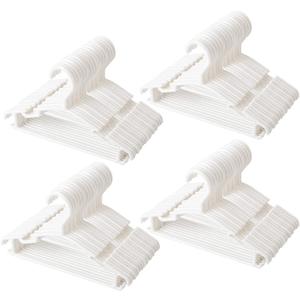 GoodtoU Baby Hangers 100Pack Kids Plastic Baby Clothes Hangers for Closet Small Children Infant Toddler Child (White)