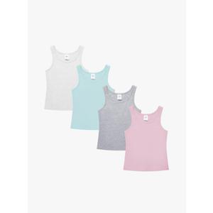 QBK 10-12Years Girls Tank Top with Built in Bra Training Bras Cotton Camisole Built in Bra Undershirts with Shelf Bra