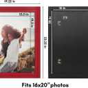 Americanflat 16x20 Picture Frame with Polished Plexiglass - Hampton Collection - Distressed Wood Picture Frames for Wall Display - Red