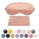 Blissy Silk Sleep Mask - Eye Sleeping Mask for Women & Men for Total Blackout - 100% Pure Mulberry Silk, 22 Momme 6a Fibers - Blindfold Sleep Mask Side Sleeper Eye Cover (Rose)