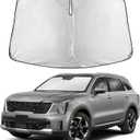 EcoNour Windshield Sunshade Compatible for Kia Sorento 2021-2024 2025 2026, Sun Visor for Front Windshield & Window Sun Shade Cover, UV Heat Blocker & Protector, Car Accessories