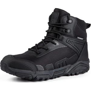FREE SOLDIER Men's Waterproof Hiking Boots Lightweight Work Boots Military Tactical Boots Durable Combat Boots (8)