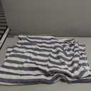100% Linen Fabric â€“ Lightweight Prewashed â€“ Horizontal Stripe Patterns  Precut Style Soft & Breathable Width by The Linen Lab (Navy 4838, 3 Yard pre-cut)