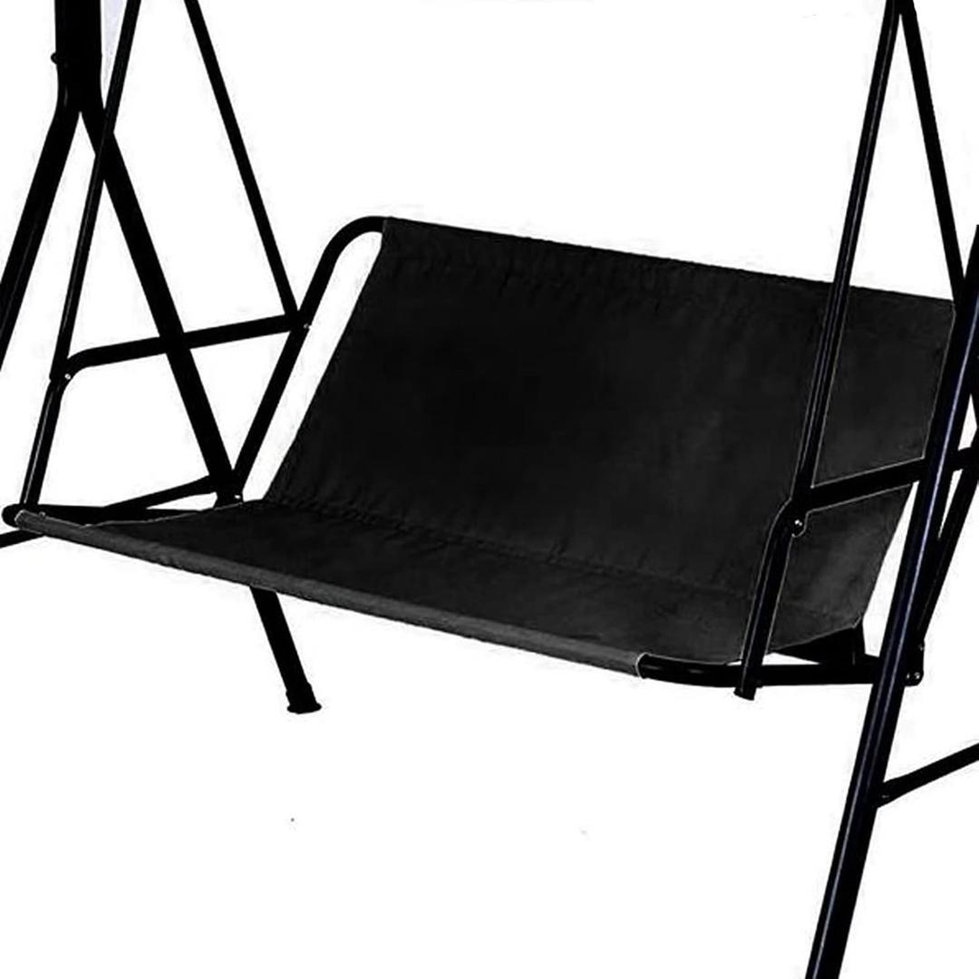Swing Seat Cover Replacement, 600D Thickened Oxford Waterproof Chair Bench Replacement Cover Outdoor Swing Cushion Cover for 2/3 Seat Patio Garden Swing Chair(Black, S - 45.3x18.9x18.9in)