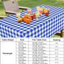 Smiry Rectangle Table Cloth, Waterproof Vinyl Tablecloth with Flannel Backing, Wipeable Buffalo Plaid Table Cover for Picnic, Indoor and Outdoor (Blue & White, 54"x78")