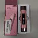 Bikini Trimmer for Women: Electric Razor & Shaver with Dual Heads for Body Pubic Hair, IPX7 Waterproof with LED Display - Rechargeable Lady Trimmer for Bikini Underarm Body Leg Face - Millennial Pink