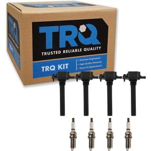 TRQ Ignition Coil and Spark Plug Kit 8 Piece Iridium Spark Plugs Compatible with 2013-2016 Dodge Dart