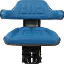 WFLNHB Blue Adjustable Tractor Suspension Seat with Tilt Wrap-Around Style Replacement for New Holland 3000 3010 3300 3400 3600 3610 3900 3930 3910 5000 5100 5600 5610 5900 5910