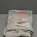 Melodieux Boho Curtains 2 Panels Set 52"W x 84"L Blue on Beige Striped Pattern Cotton Bedroom Living Room Darkening Thermal Insulated