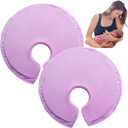2 x Soft Gel Breast Therapy Pads for Breastfeeding & Pumping, Breast Cooling Pad, Nursing Pain, Mastitis Pain Relief (Purple)