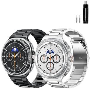 GOLDTOLUCK Stainless Steel Band Compatible with Samsung Galaxy Watch 8 Classic 40mm 44mm 46mm (2025) Men Women Milanese Mesh Magnetic Classy Elegant Casual Business Metal Stainless Steel