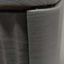 VICITON Fluted Narrow Night Stand,Thin Nightstand with Leather Surface, Small End Table with Storage, Living Room/Bed Side Table for Small Spaces (Dark Gray, Large) (Large(15.7 inch))