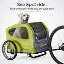 Schwinn Rascal Plus Pet Trailer, Holds Pets Up To 100 lb, Universal Coupler, Folding Frame, Quick-Release Wheels, Rear Doggy Door, Built-In Leash, Washable Liner, Bug Screen