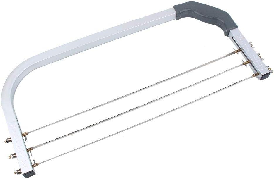 Adjustable Cake Cutter Leveler, Wire Cake Slicer Professional Layer Slicer Stainless Steel Cut Saw Baking Tools For Wedding Birthday Layer Cakes, Approx. 52*22*3cm / 20.5*8.7*1.2inch