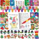 BenLouis Christmas Party Favors for Kids Xmas Classroom Gifts Prize Stockings Filler Coloring Books Bulk for Students Kids Crafts Holiday School Goodie Bag Stuffer12Set Gingerbread