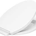 KOHLER K-26801-0 Impro ReadyLatch Quiet Close Elongated Toilet Seat, White Toilet Seat, Grip-Tight Bumpers, New Home Essentials, Slam Prevention
