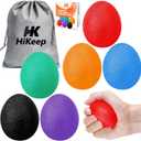 HiKeep Stress Balls for Adults (6 Pack), Stress Ball, Hand Strengthening Devices, Hand Exercisers for Strength, Exercise Squeeze Squishy Wrist Ball, Physical Therapy Exerciser, Grip Strength Trainer