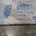 JONATHAN Y AMC100A-5 Tropics Palm Leaves Indoor Outdoor Area Rug Bohemian Floral Easy Cleaning High Traffic Bedroom Kitchen Backyard Patio Porch Non Shedding, 5 X 8, Gray/Blue (5'3" x 7'6" (Rectangular))