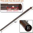 1.37" (1 3/8 inch) Dia Umbrella Replacement Lower Pole, Heavy Steel Patio Umbrella Bottom Pole Replacement, Lower pole with bullet buckle