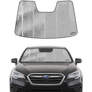 Pigenius Windshield Sun Shade for Subaru Legacy/Outback 2015-2019,with Eyesight Driver Assist System,Front Window Sunshade Shield,2-in-1 Reflective Sun Shade,Silver for Summer, Black for Winter