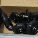 Lifelong Original Office Chair Wheels (As Seen On CNN) Replacement Rubber Chair Casters for Hardwood Floors and Carpet, Set of 5, Heavy Duty Casters for Chairs to Replace Office Chair Mats - Fits 98%