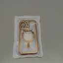 Hython Magnetic Clear for iPhone 13 Pro Case with Camera Lens Protector [Compatible with MagSafe] Luxury Plating Edge Slim Soft TPU Cover Protective Phone Case for iPhone 13 Pro 6.1", Gold