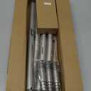 Brushed Nickel Curved Shower Curtain Rod 33-78 Inches Adjustable Splicing Design Curved Shower Rods Round Shower Curtain Rod Rust Proof Stainless Steel Curved Shower Rods For Bathroom Need to Drill (35-76")