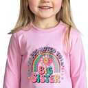 Big Sister Gifts for Girls Shirts Promoted to Big Sister Announcement Shirt Toddler T-Shirt, 6-7Y