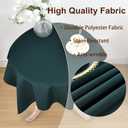 2PCS Dark Green Square Small Tablecloth, 24 x 24 Inch, Stain and Wrinkle Resistant Machine Washable Polyester Table Cloth, Fabric Nightstand End Table Cover