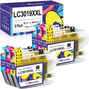 LC3019XXL Compatible Ink Cartridge Replacement for Brother LC3019 LC3019XXL LC3017 Work with Brother MFC-J5330DW MFC-J6930DW MFC-J6530DW MFC-J5335DW MFC-J6730DW Printer (2C,2M,2Y,6-Pack)