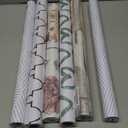 Mix of 6 Wallpaper Peel and Stick Wallpaper Boho Modern Striped Contact Paper for Cabinets Self Adhesive Removable Wall Paper for Bedroom Blue and White Wallpapers for Bathroom Home Decorate
